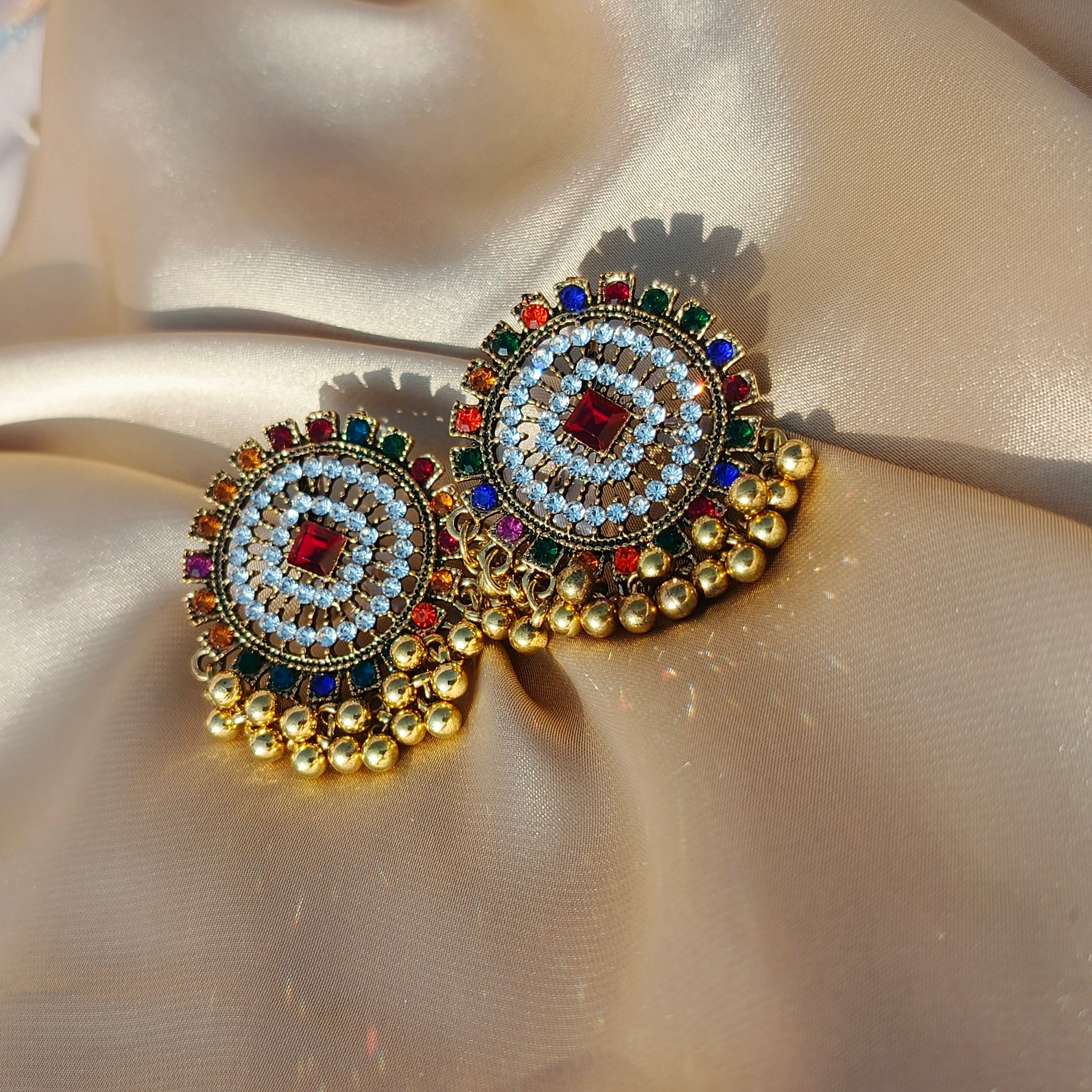 Multicolor Chandbali Earrings