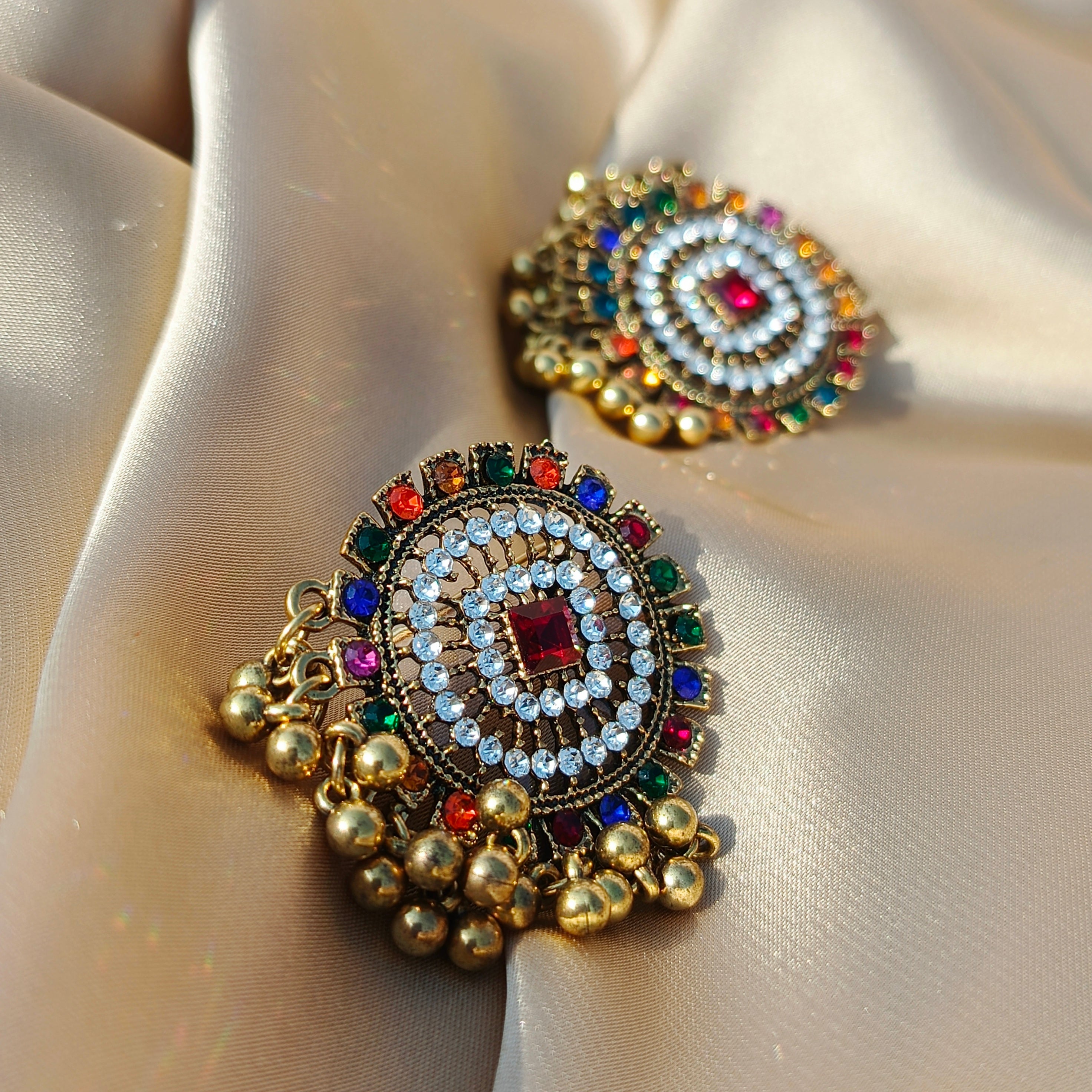 Multicolor Chandbali Earrings