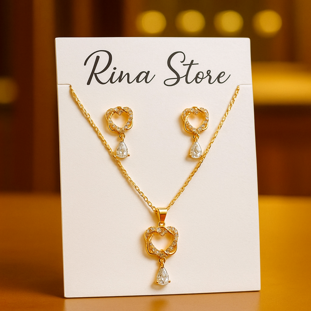 Heart Shaped Pendant Set