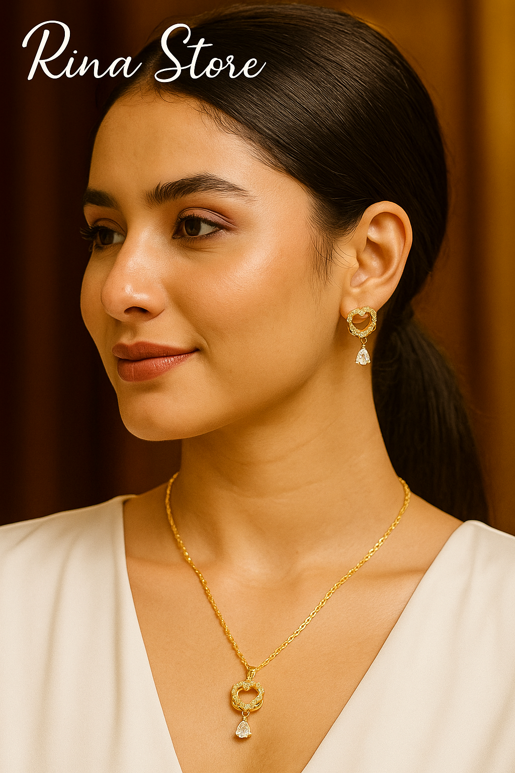 Heart Shaped Pendant Set