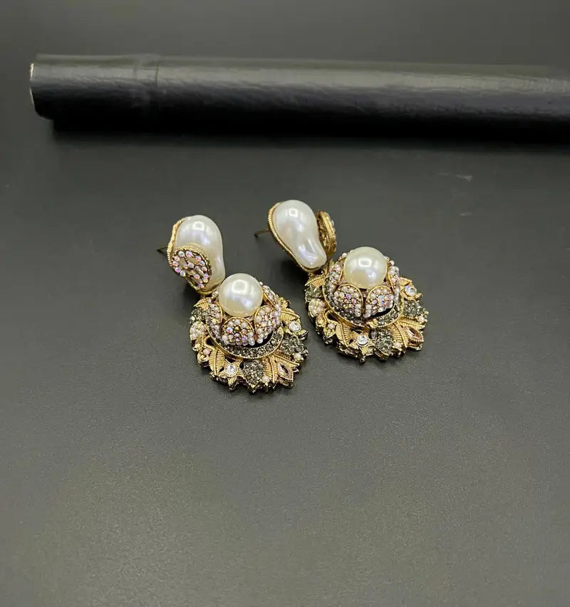 Mother of Pearl Drop Turkish Earrings