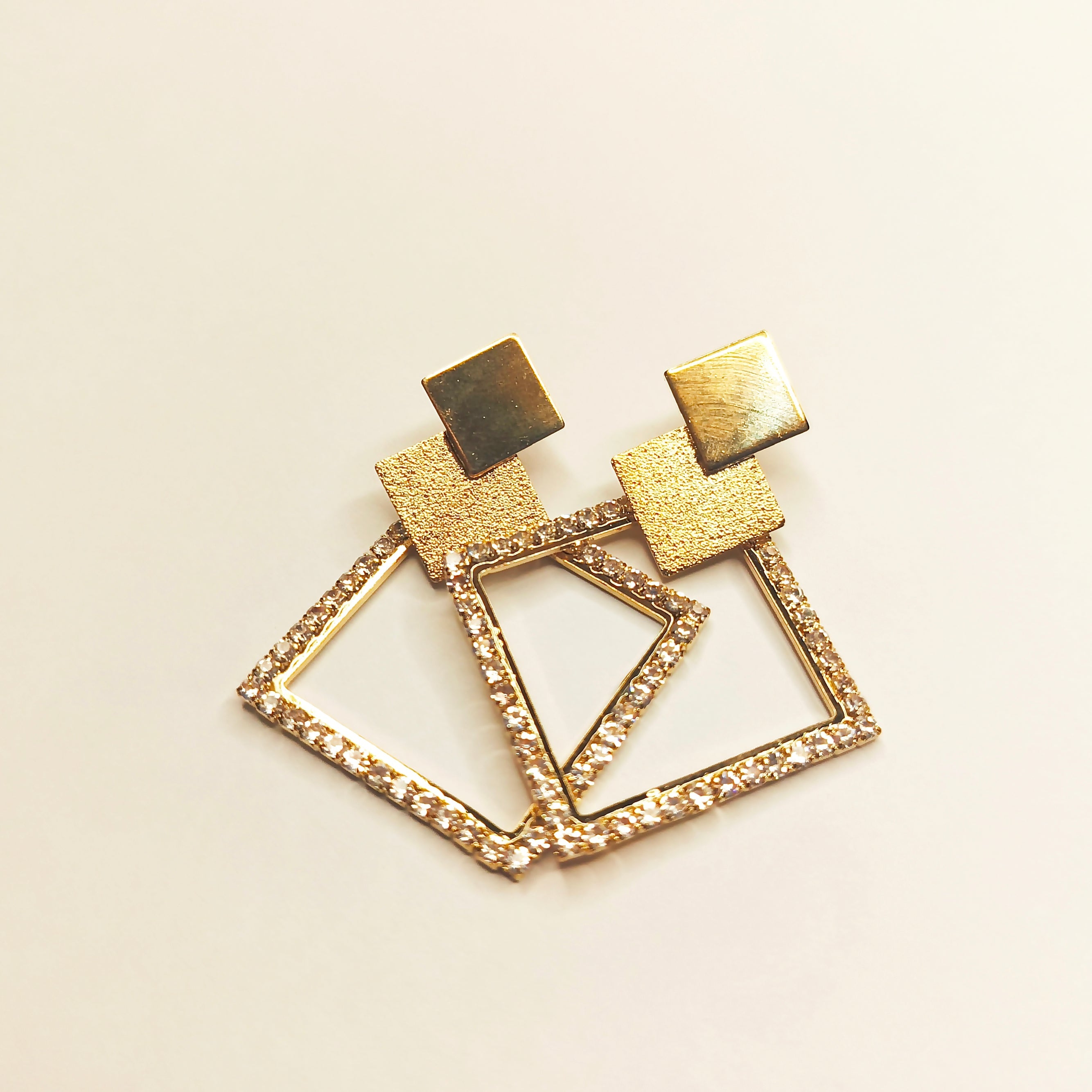 Geometric Square Drop Earrings