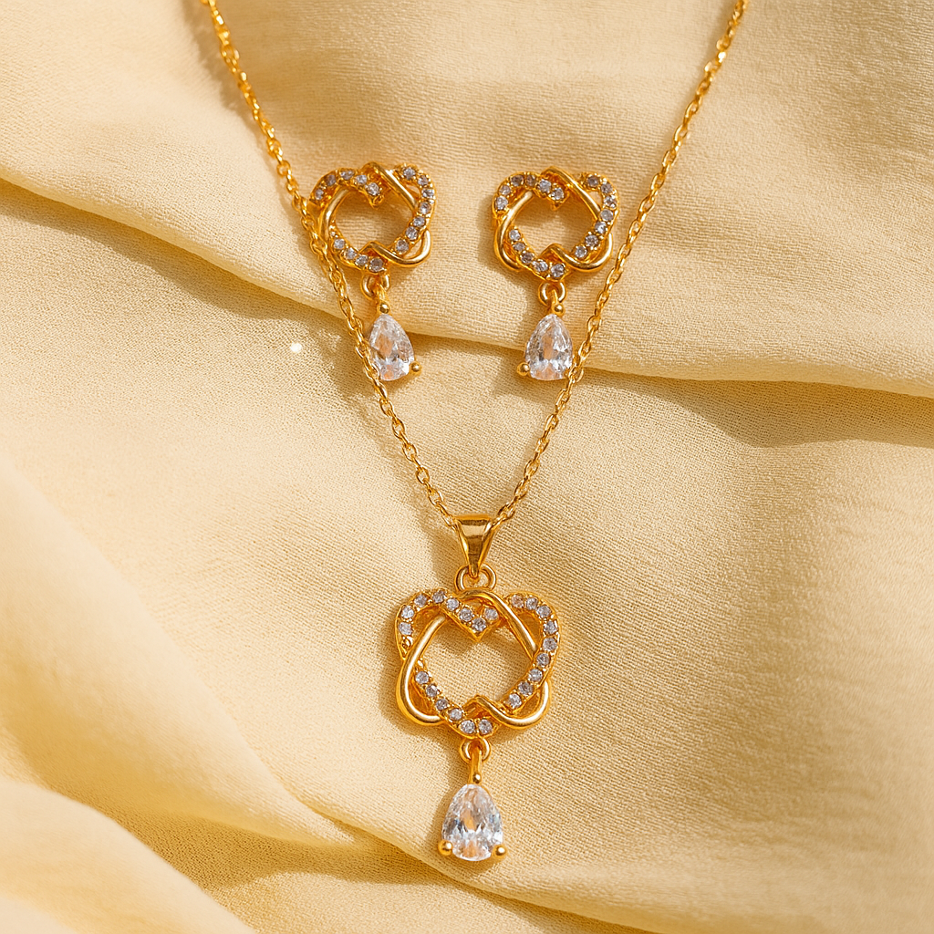 Heart Shaped Pendant Set