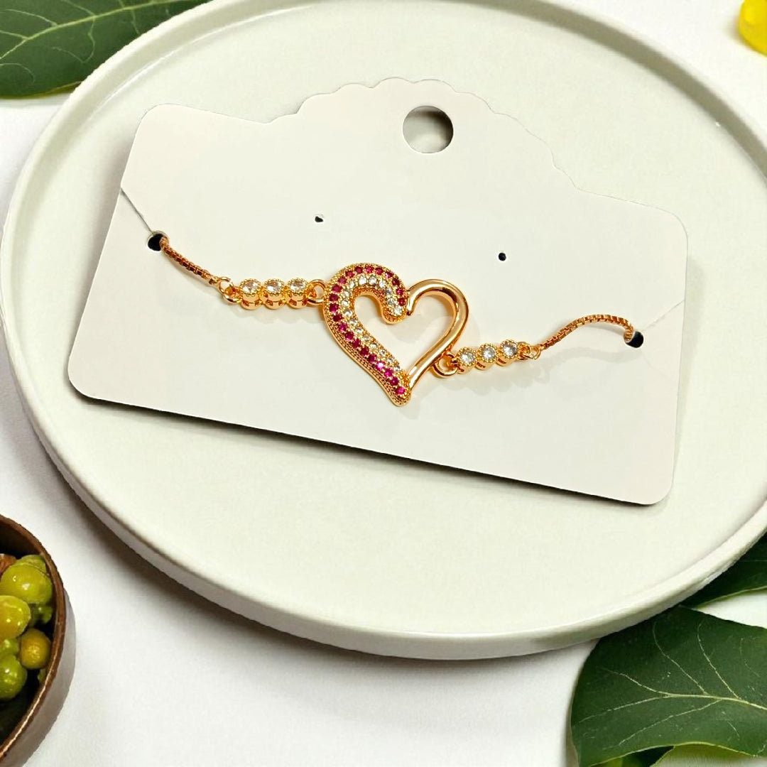 Golden Heart Bracelet for Women