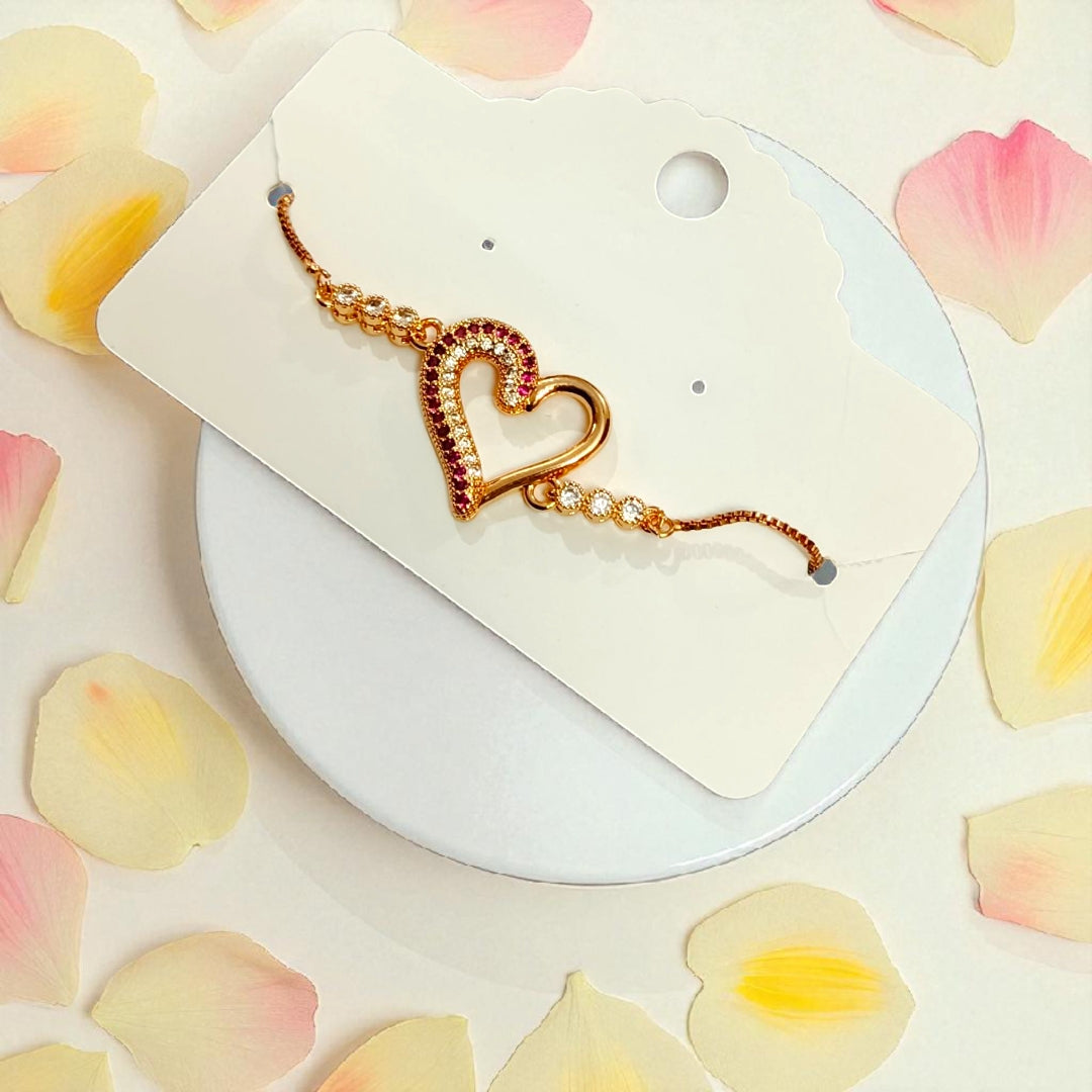 Golden Heart Bracelet for Women
